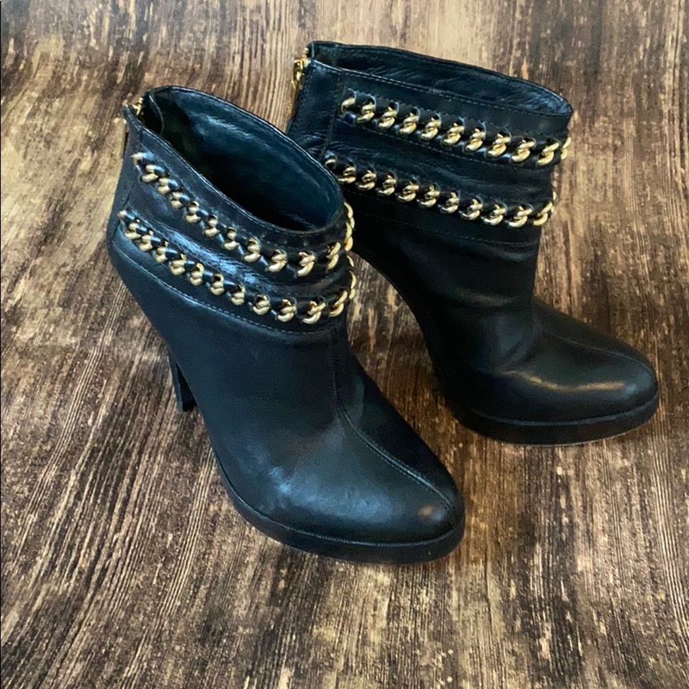 Tory Burch chain booties